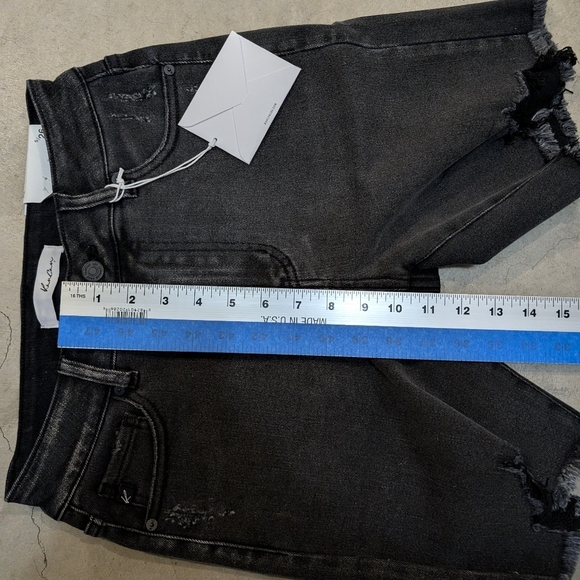 NWT Kancan Denim Shorts Women's 5/26 High Waist Dark Gray - Picture 9 of 9